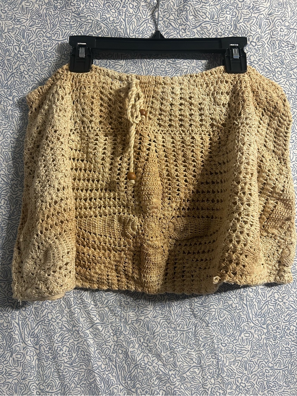 Vintage Y2K Roxy Crochet Crochet Cover Up Skirt